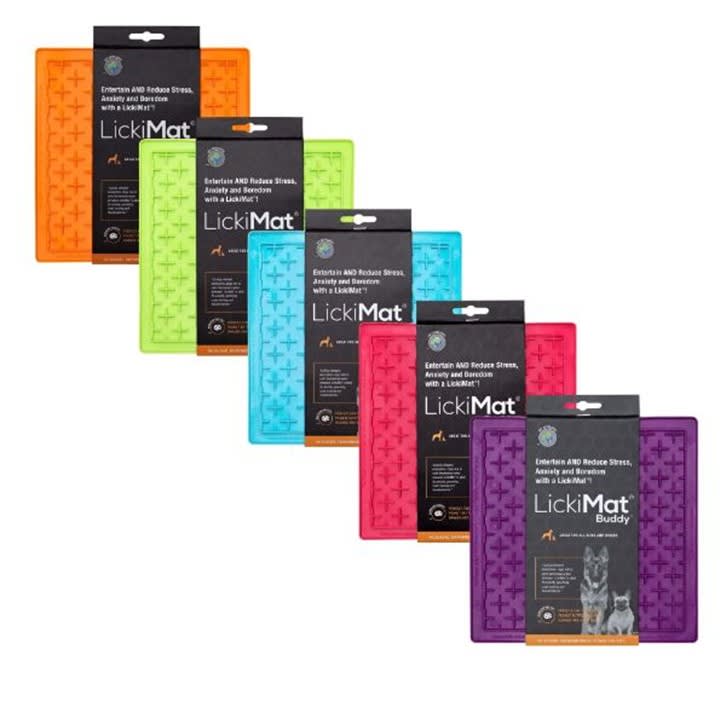 Plato Lickimat Buddy Morado Cruces Alimentacion Lenta