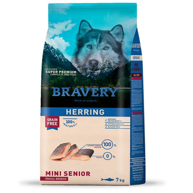 Bravery Dog Herring Senior Small Breed 7Kg Bravery Dog Herring Senior Small Breed 7Kg