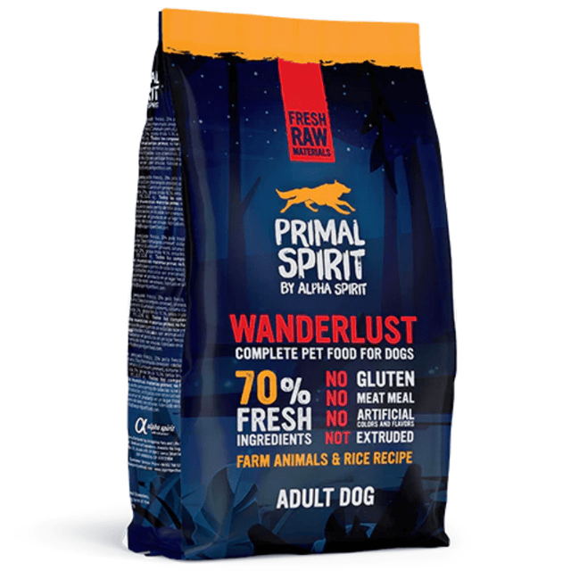 Primal Spirit Dog Wanderlust 12Kg  Primal Spirit Dog Wanderlust 12Kg