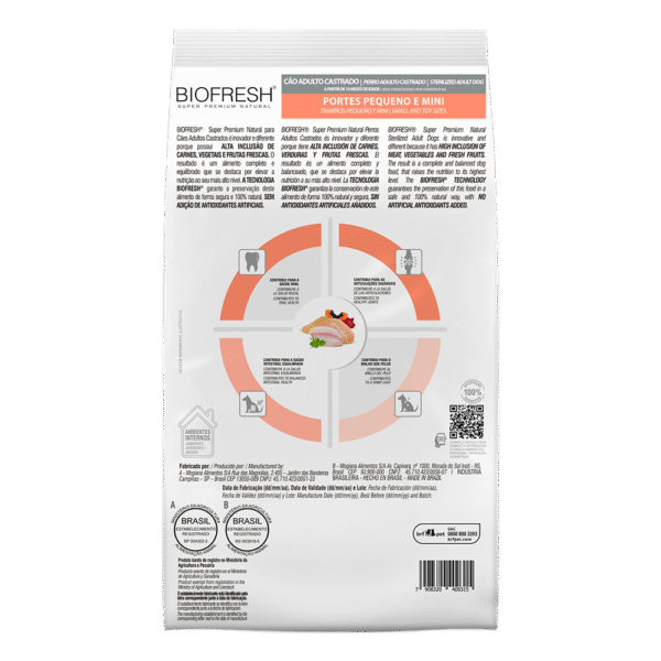 BioFresh Perro Aadulto Castrado Razas Pequeñas y Mini 10.1Kg BioFresh Perro Aadulto Castrado Razas Pequeñas y Mini 10.1Kg