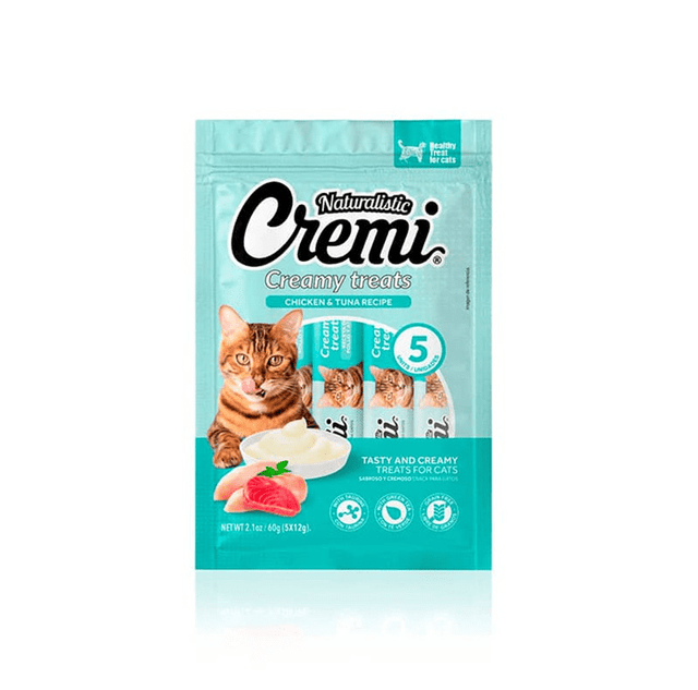 Snack Gato Naturalistic Cremi Pollo Atun 60 Grs Snack Gato Naturalistic Cremi Pollo Atun 60 Grs