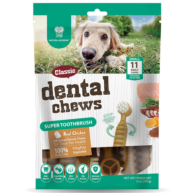 Natura Nourish Dental Chews Super Toothbrush Pollo 170Gr  Natura Nourish Dental Chews Super Toothbrush Pollo 170Gr