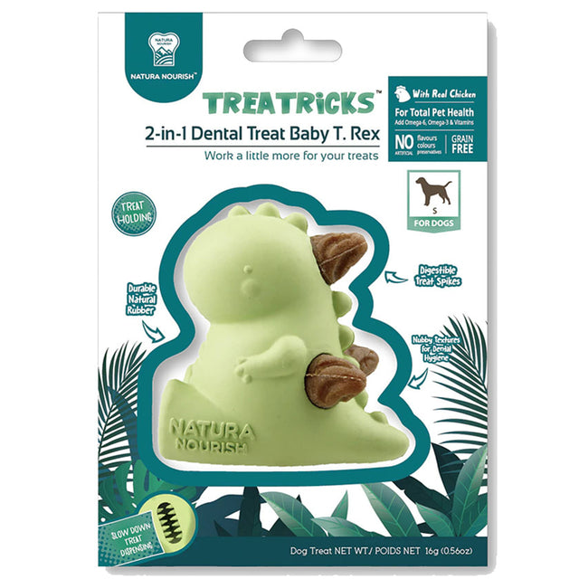 Natura Nourish Treatricks Treat Bebe T Rex Juguete Con Premios Sabor Pollo Para Perros Natura Nourish Treatricks Treat Bebe T Rex Juguete Con Premios Sabor Pollo Para Perros