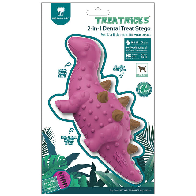 Natura Nourish Treatricks Treat Estegosaurio Juguete Con Premios Sabor Pollo Para Perros Natura Nourish Treatricks Treat Estegosaurio Juguete Con Premios Sabor Pollo Para Perros