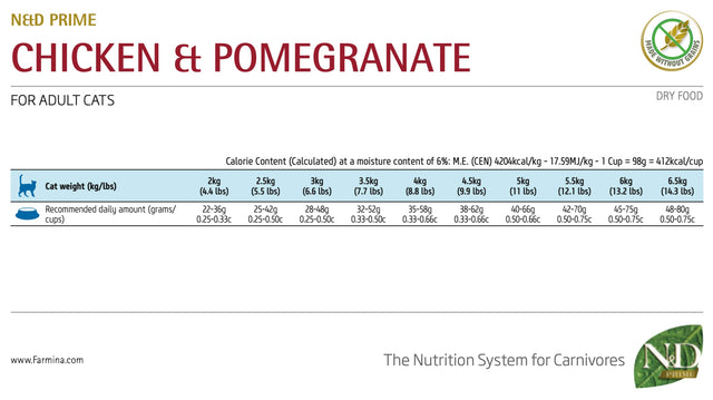 Natural And Delicious Prime Felino Adulto Pollo Y Granada 7 5Kg  Natural And Delicious Prime Felino Adulto Pollo Y Granada 7 5Kg