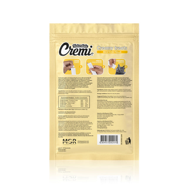 Snack Gato Naturalistic Cremi Pollo 60 Grs Snack Gato Naturalistic Cremi Pollo 60 Grs