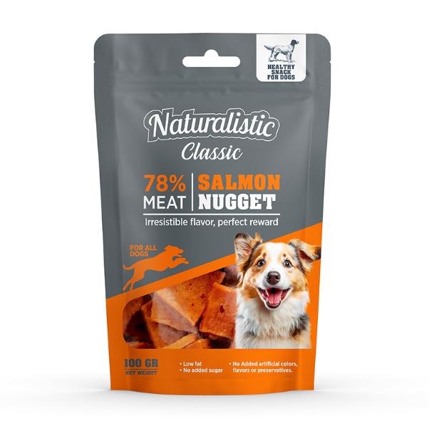 Naturalistic Dog Snack Salmon Nuggets 100Gr Naturalistic Dog Snack Salmon Nuggets 100Gr