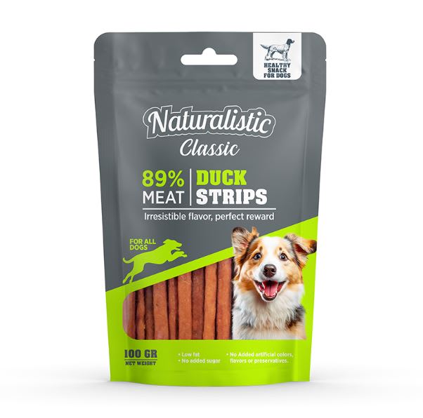 Naturalistic Dog Snack Duck Strips 100Gr Naturalistic Dog Snack Duck Strips 100Gr