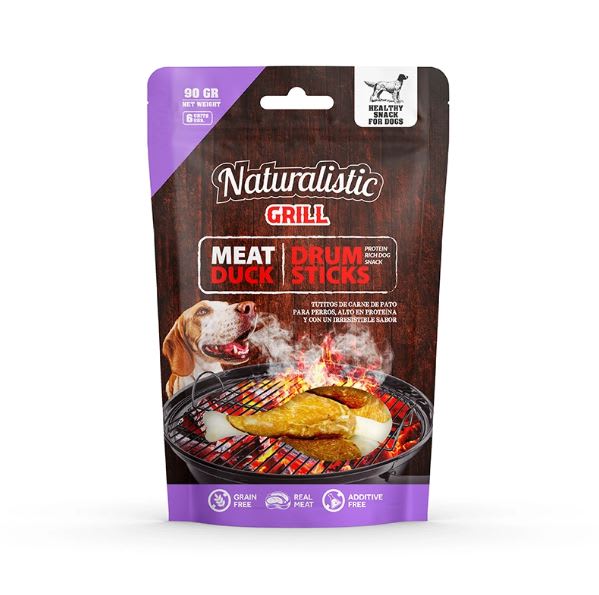 Naturalistic Dog Grill Meat Duck Drumsticks 6 Un 90Gr Naturalistic Dog Grill Meat Duck Drumsticks 6 Un 90Gr