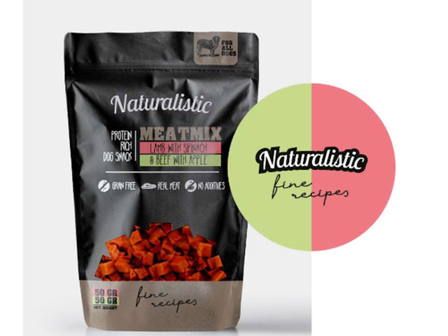 Naturalistic Dog Premium Meatmix Lamb With Spinach Beef With Apple 100Gr Naturalistic Dog Premium Meatmix Lamb With Spinach Beef With Apple 100Gr