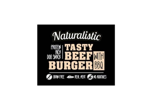 Naturalistic Dog Premium Tasty Beef Burgerwith Bbq 220Gr Naturalistic Dog Premium Tasty Beef Burgerwith Bbq 220Gr