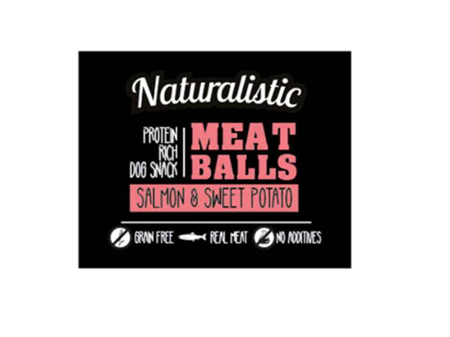 Naturalistic Dog Premium Meat Balls Salmon Sweet Potato 100Gr Naturalistic Dog Premium Meat Balls Salmon Sweet Potato 100Gr