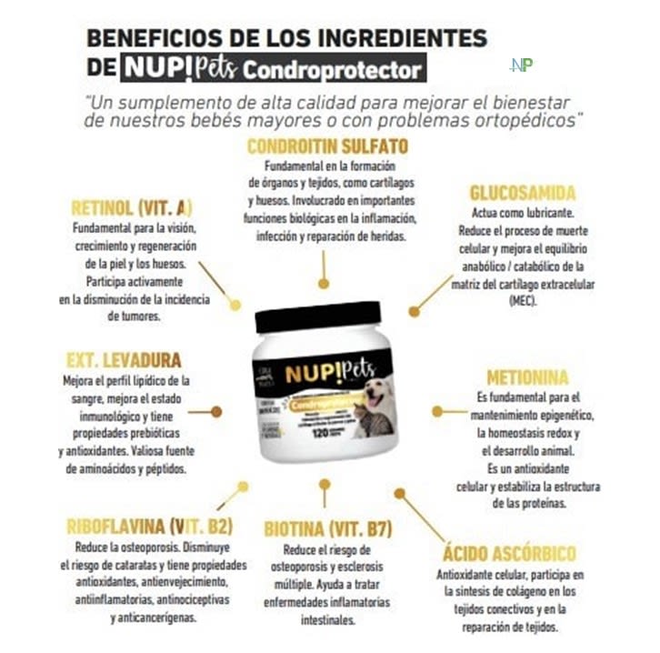 Nup Pets Condroprotector Para Perros Y Gatos En Polvo 120Gr
