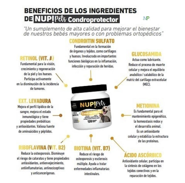 Nup Pets Condroprotector Para Perros Y Gatos En Polvo 120Gr  Nup Pets Condroprotector Para Perros Y Gatos En Polvo 120Gr
