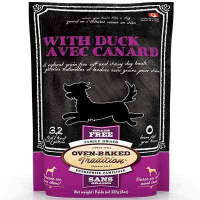 Oven Baked Dog Grain Free Duck Treats 227Gr Oven Baked Dog Grain Free Duck Treats 227Gr