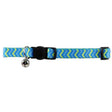 Pawise Collar Gato Color Azul Con Ondas  Pawise Collar Gato Color Azul Con Ondas