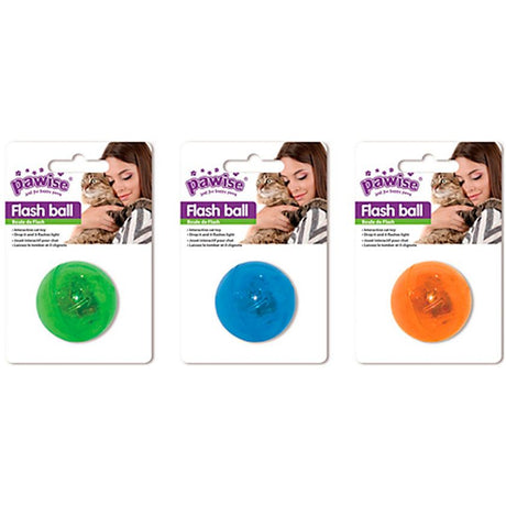 Juguetes Interactivos para Gatos Pawise Bola Luminosa 3 5Cm Juguetes Interactivos para Gatos Pawise Bola Luminosa 3 5Cm