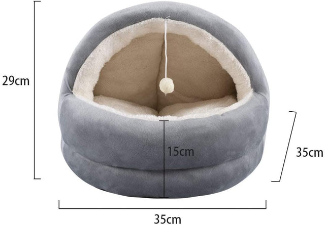 Pawise Cama Iglu Color Gris Para Gatos  Pawise Cama Iglu Color Gris Para Gatos