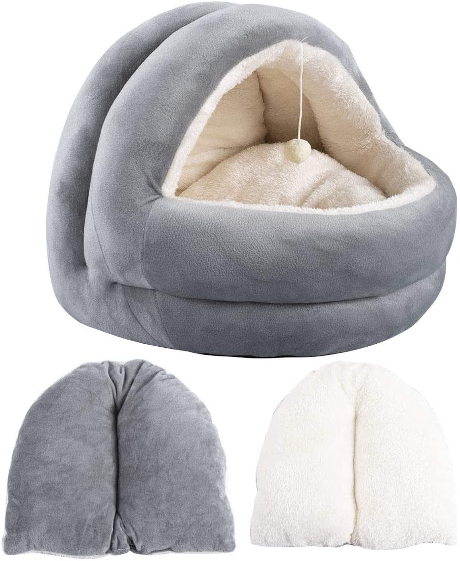 Pawise Cama Iglu Color Gris Para Gatos