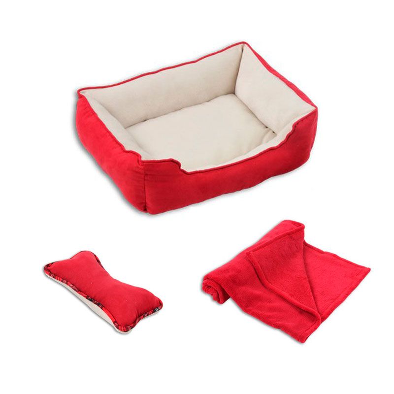 Pawise Cama Manta Cojin Rojo