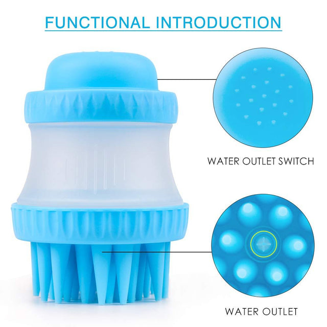 Pawise Pet Washer Cepillo De Goma Para Bano Pawise Pet Washer Cepillo De Goma Para Bano