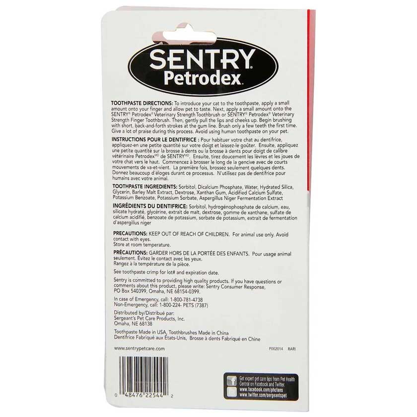 Dental Care Kit Cat Malt Toothpaste Sentry Petrodex Kit