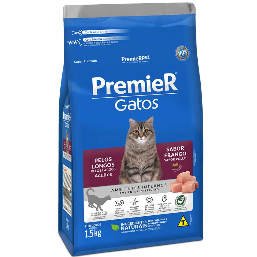 Premier Gatos Adultos De Pelo Largo 1 5Kg
