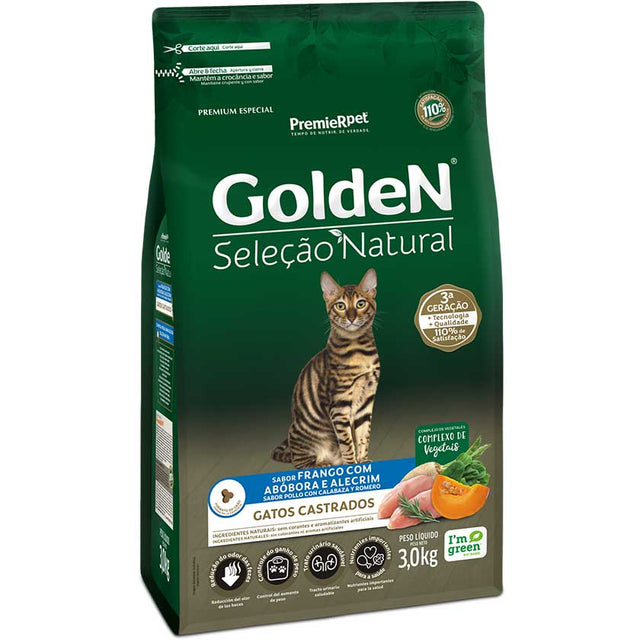 Premier Golden Para Gatos Castrados Sabor Pollo Y Arroz 3Kg  Premier Golden Para Gatos Castrados Sabor Pollo Y Arroz 3Kg