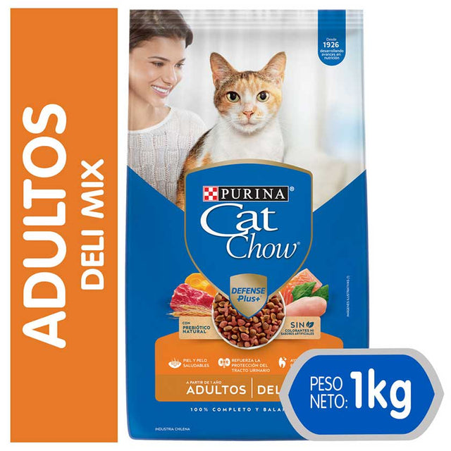 Purina Cat Chow Adultos Delimix Con Defense Plus 1Kg Purina Cat Chow Adultos Delimix Con Defense Plus 1Kg