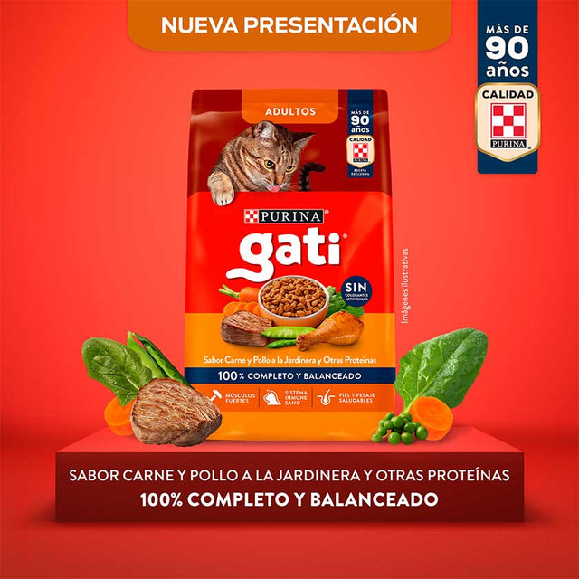 Alimento Seco Para Gato Gati Adultos Carne Y Pollo A La Jardinera 15Kg Alimento Seco Para Gato Gati Adultos Carne Y Pollo A La Jardinera 15Kg