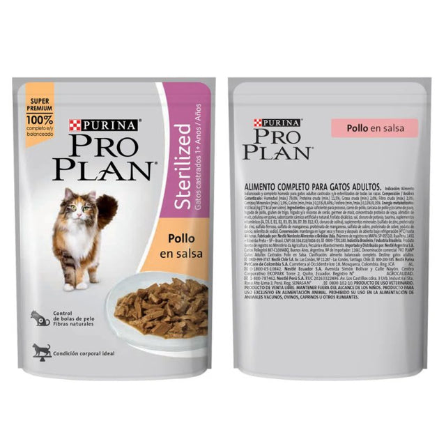 Purina Pro Plan Pouch Sterilized Cat Pollo En Salsa 85Gr Purina Pro Plan Pouch Sterilized Cat Pollo En Salsa 85Gr