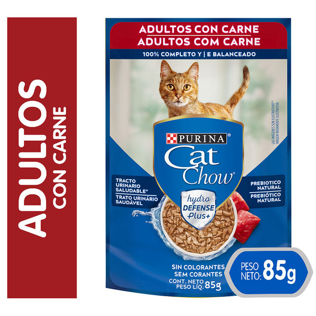 Purina Cat Chow Hydro Adultos Carne 85Gr Purina Cat Chow Hydro Adultos Carne 85Gr