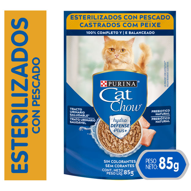 Purina Cat Chow Hydro Castrados Pescado 85Gr Purina Cat Chow Hydro Castrados Pescado 85Gr