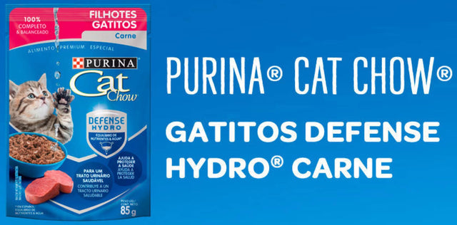 Purina Cat Chow Hydro Gatitos Carne 85Gr Pack 15 Unidades Purina Cat Chow Hydro Gatitos Carne 85Gr Pack 15 Unidades