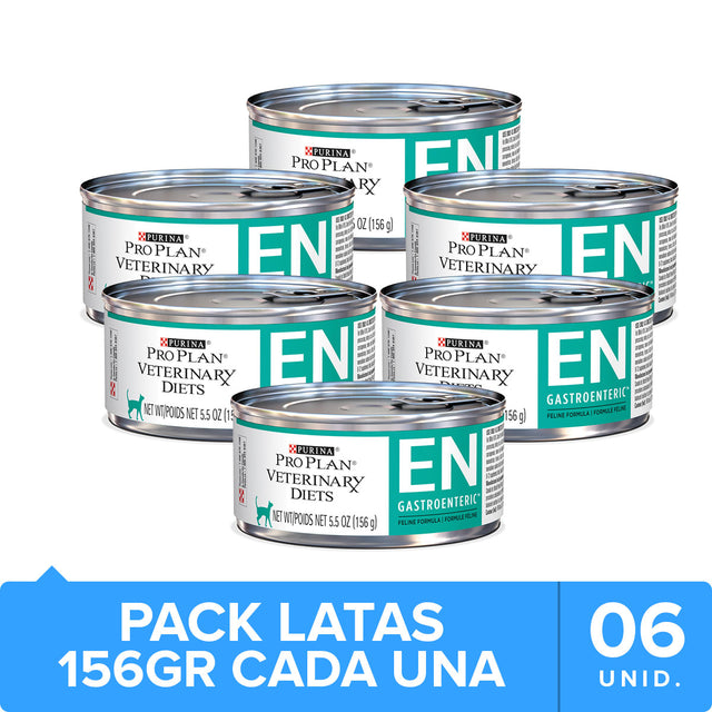 Purina Pro Plan En Gastroenteric Felino Lata 156Gr Pack 6 Unidades  Purina Pro Plan En Gastroenteric Felino Lata 156Gr Pack 6 Unidades