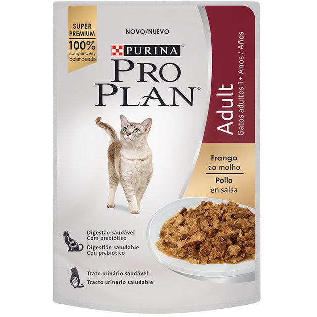 Purina Pro Plan Pouch Adult Cat Pollo En Salsa 85Gr Pack 15 Unidades  Purina Pro Plan Pouch Adult Cat Pollo En Salsa 85Gr Pack 15 Unidades