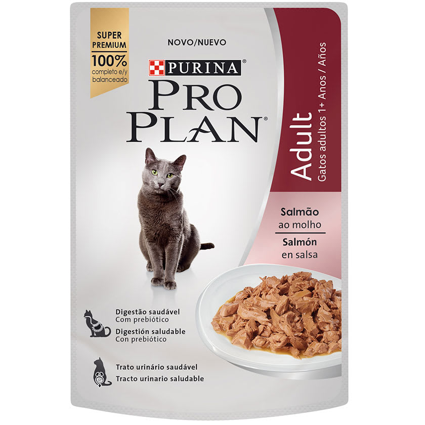 Purina Pro Plan Pouch Adult Cat Salmon En Salsa 85Gr Pack 15 Unidades