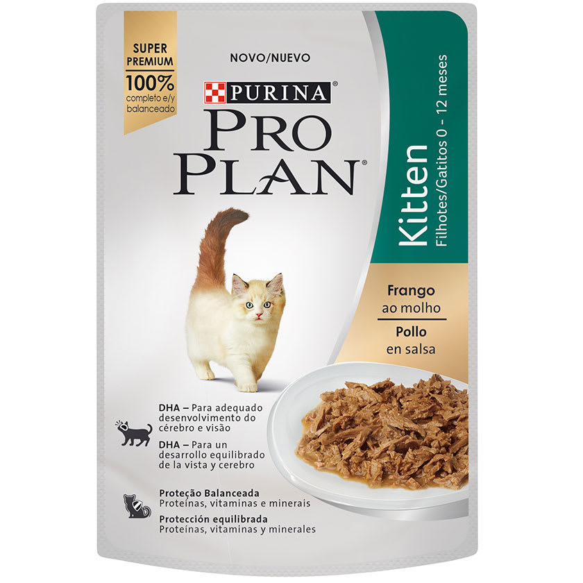 Purina Pro Plan Pouch Kitten Cat Pollo En Salsa 85Gr Pack 15 Unidades