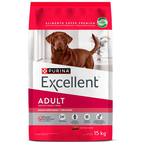 Alimento para Perros Purina Excellent Adult Chicken Rice Medium Large Breed 15Kg Alimento para Perros Purina Excellent Adult Chicken Rice Medium Large Breed 15Kg
