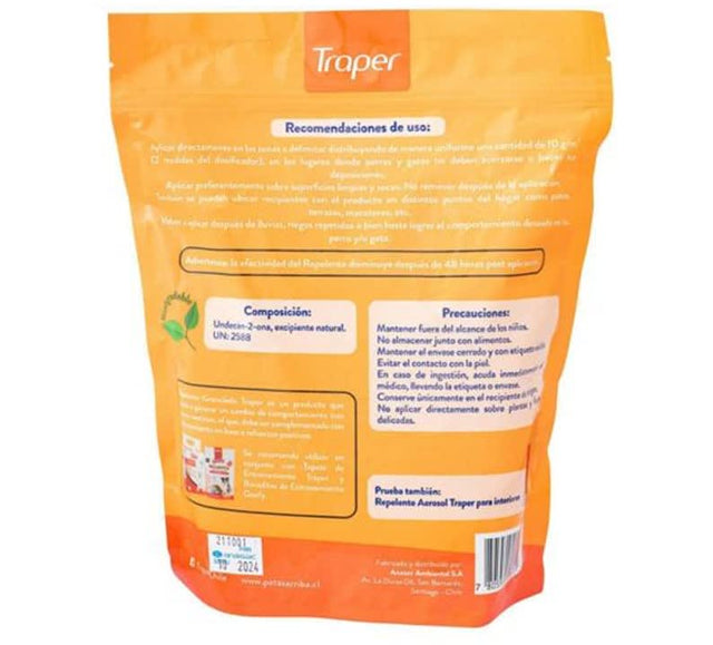 Traper Repelente Para Perros Y Gatos Granulado 600Gr Traper Repelente Para Perros Y Gatos Granulado 600Gr