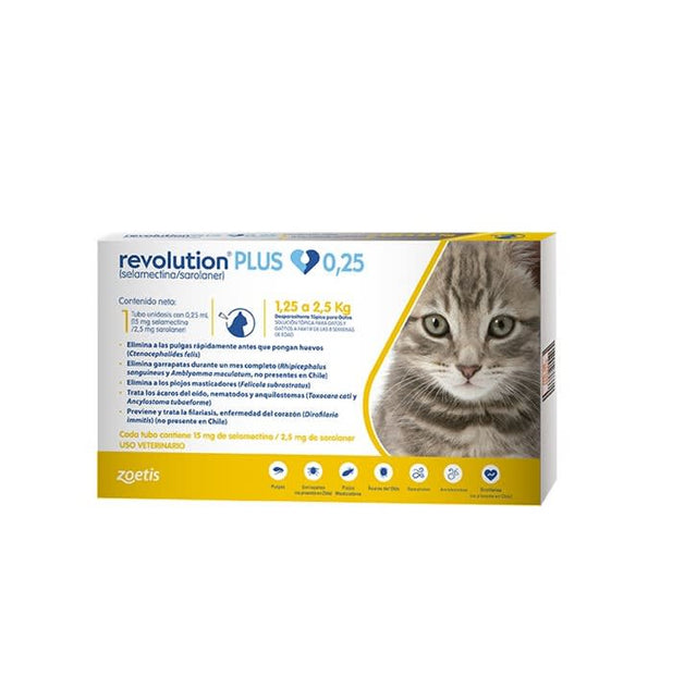 Revolution Plus Para Gatos 0 25Ml 1 25 A 2 5 Kg Revolution Plus Para Gatos 0 25Ml 1 25 A 2 5 Kg