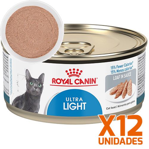 Royal Canin Latas Gato Ultra Light Pate Weigth Care 145Gr Pack 12 Unidades  Royal Canin Latas Gato Ultra Light Pate Weigth Care 145Gr Pack 12 Unidades