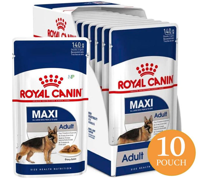 Royal Canin Maxi Adulto Pouch 140Gr X 10 Unidades  Royal Canin Maxi Adulto Pouch 140Gr X 10 Unidades