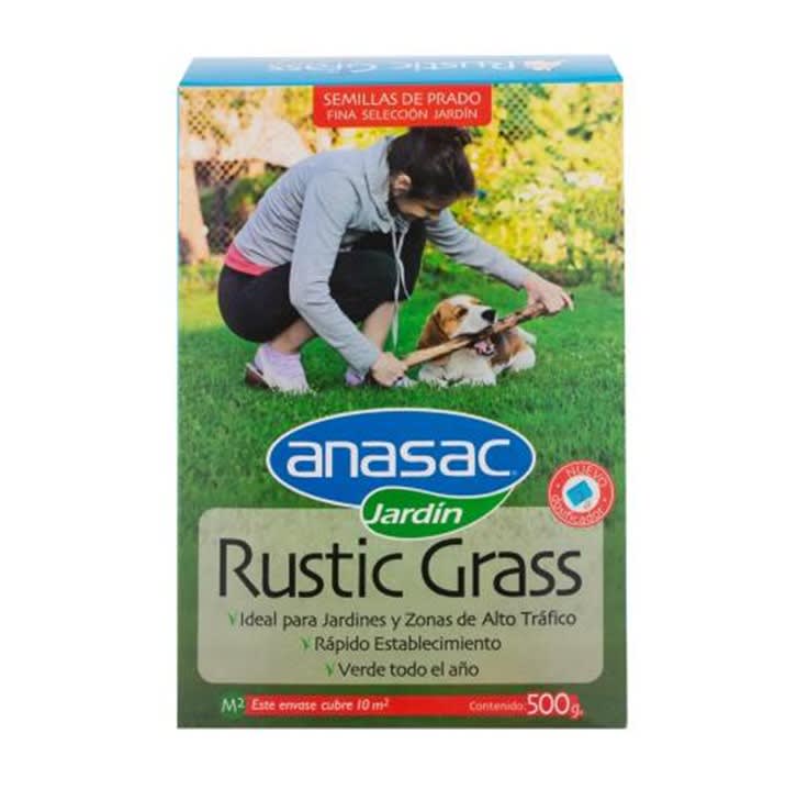 Semilla De Pasto Mezcla Rustic Grass Anasac Jardin 500Gr