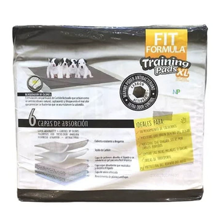 Pañales y Carpetas para Perros Fit Formula Training Pads Carbon Activado Xl 80X60Cm 30Unidades Pañales y Carpetas para Perros Fit Formula Training Pads Carbon Activado Xl 80X60Cm 30Unidades