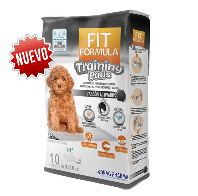 Fit Formula Training Pads Carbon Activado 60X60Cm 10Unidades Fit Formula Training Pads Carbon Activado 60X60Cm 10Unidades