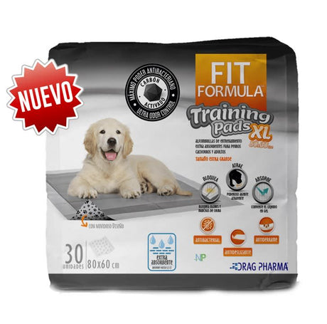 Pañales y Carpetas para Perros Fit Formula Training Pads Carbon Activado Xl 80X60Cm 30Unidades Pañales y Carpetas para Perros Fit Formula Training Pads Carbon Activado Xl 80X60Cm 30Unidades