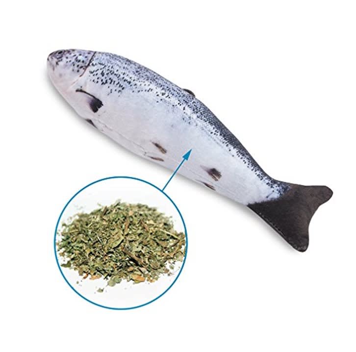 Peluche Salmon Con Catnip 60Cm