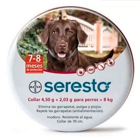 Salud y Bienestar para Perros Seresto Collar Antipulgas Para Perros De Mas De 8Kg Salud y Bienestar para Perros Seresto Collar Antipulgas Para Perros De Mas De 8Kg