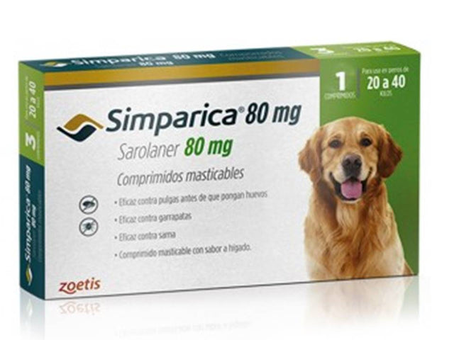 Simparica 20 A 40Kg 1 Comprimido Simparica 20 A 40Kg 1 Comprimido